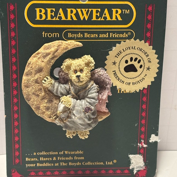 Boyds Bears Angelic Bear Pin - Gold and White - Picture 1 of 2
